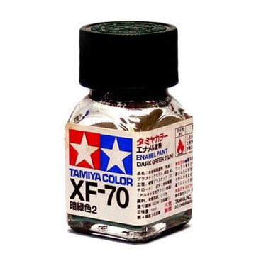 Tamiya 80370 Enamel Paint XF-70 Flat Dark Green (10ml)